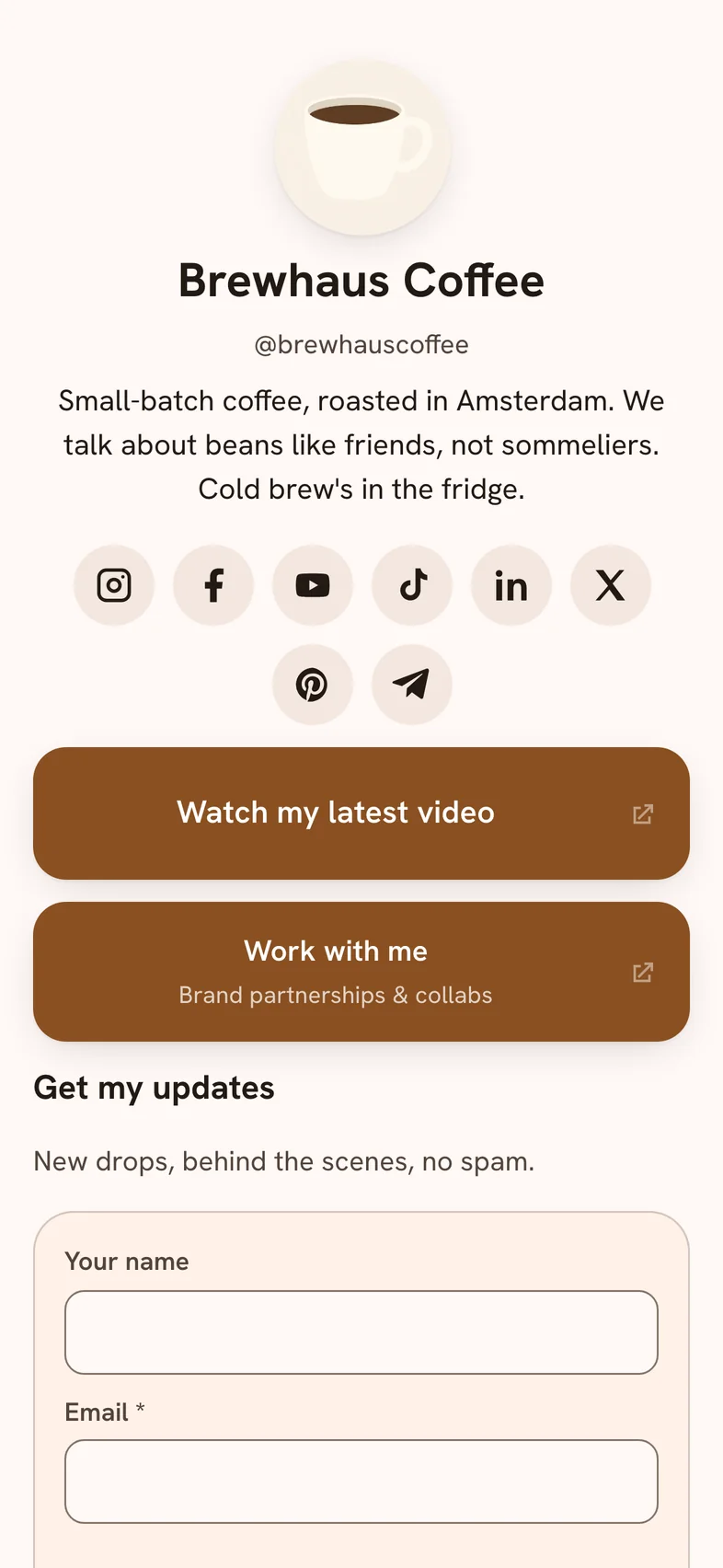 Creator Hub template